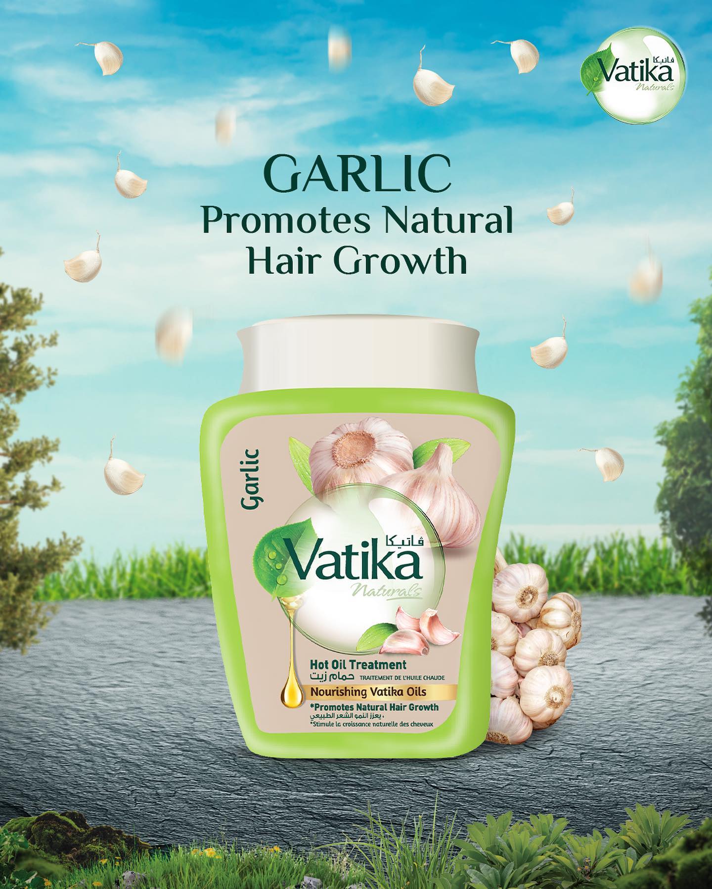 Kem ủ tóc chiết xuất tỏi Vatika Garlic Hot Oil Treatment Cream 500g