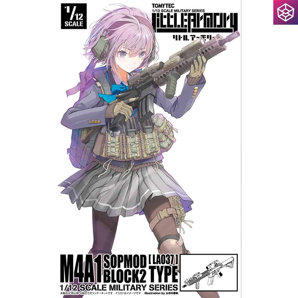 [7-11/12 VOUCHER 8%]Mô hình phụ kiện Tomytec Little Armory 1/12 (LA037) M4,A1 Sopmod Block 2 Type [TMT]