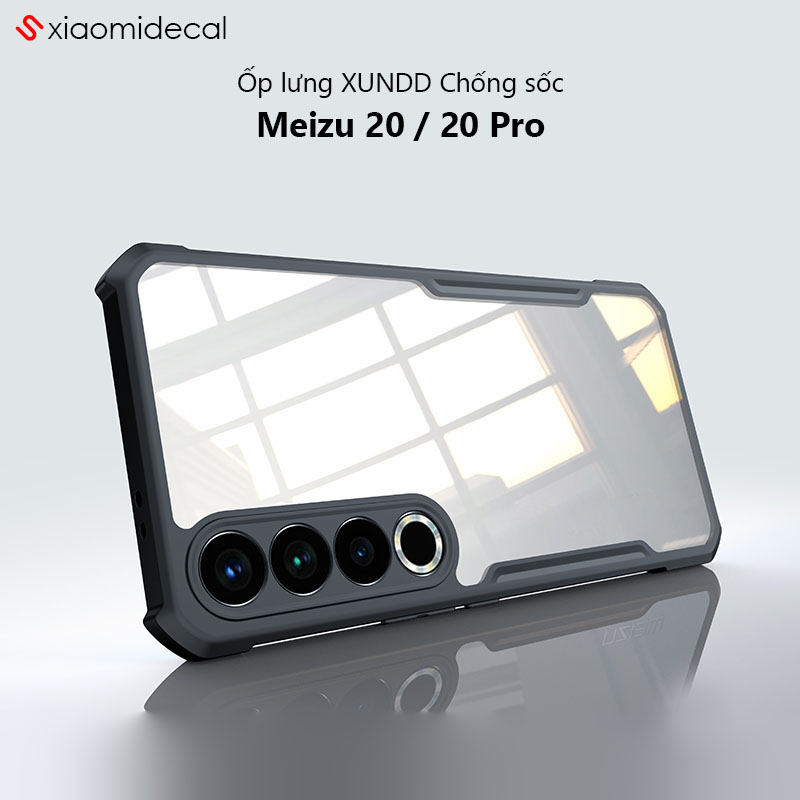 Ốp lưng xundd meizu 20 / 20 pro mặt lưng trong, viền tpu, chống sốc