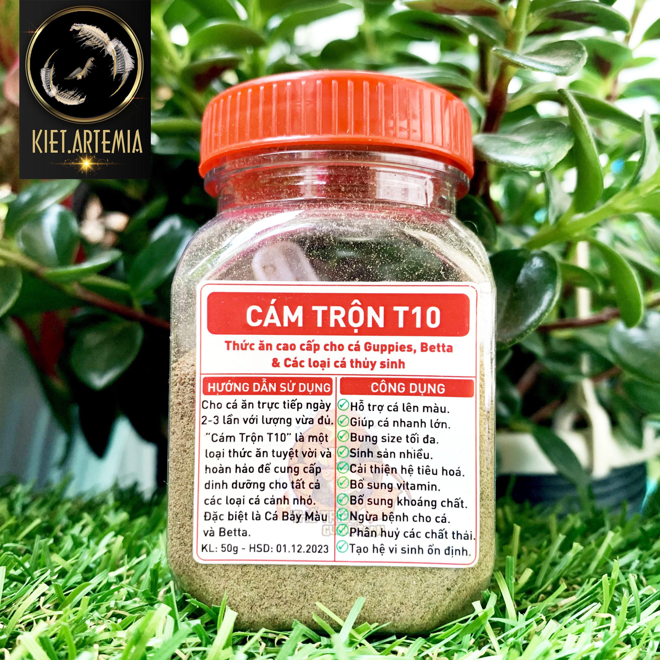 Thức ăn cho cá, cám trộn T10, thức ăn cá guppy, betta, cá thủy sinh