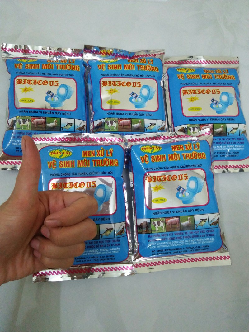Combo 10 gói TẶNG 02 gói men xử lý bể phốt hố ga và xử lý chuồng trại chăn nuôi và ao hồ hiệu quả