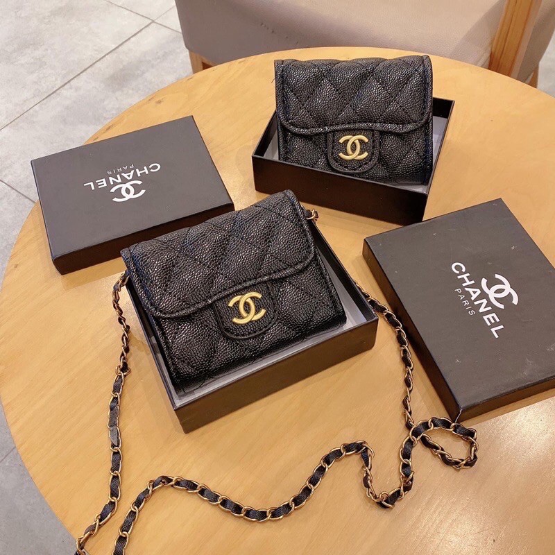 Túi xách mini đeo chéo dây xích có nhiều ngăn size 12, 18 ,20cm
