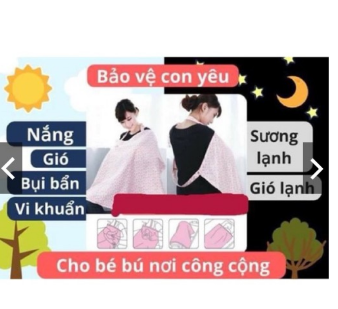Khăn choàng che con bú