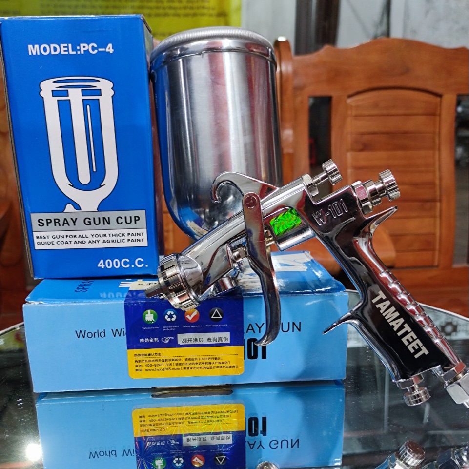 Súng phun sơn w101 , súng phun sơn chính hãng tamateet ,đầu phun h2 1,3mm