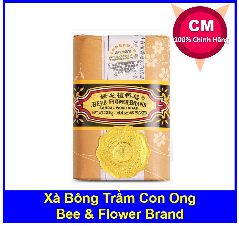 01 cục xà bông trầm con ong bee & flower brand