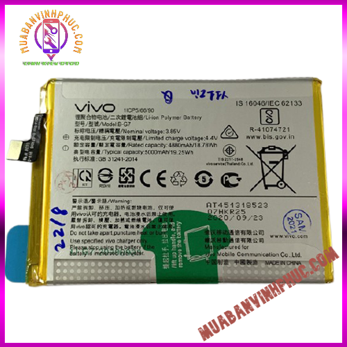 Pin vivo y11 / y12 / y15 / y17 / y3 / u10 / b-g7,dung lượng 5000mah / bảo hành 12 tháng - mbvp.com