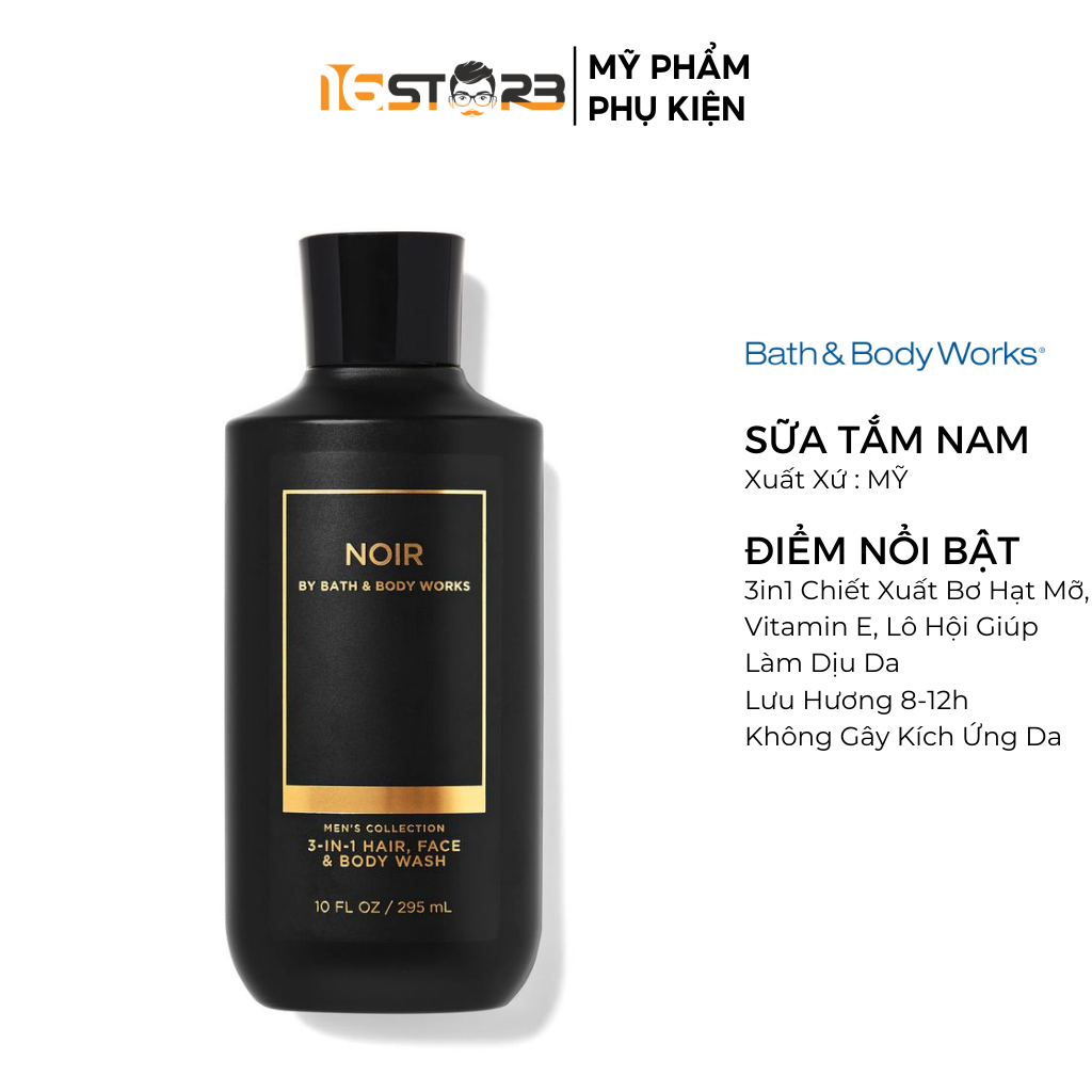 Sữa tắm & gội nam 3in1 bath and body works 295ml