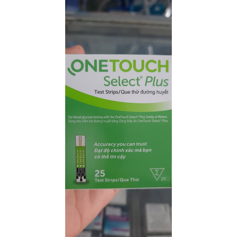 HCMCHÍNH HÃNG Que thử đường huyết One Touch Select Plus Simple. Hộp 25 que