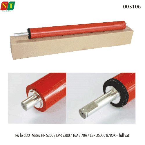 Ru lô dưới Mitsu 16A / 70A / LBP 3500 / 8780X - Rulo ép Mitsu – dùng cho HP 5200 & Canon LBP3500 - Full vat
