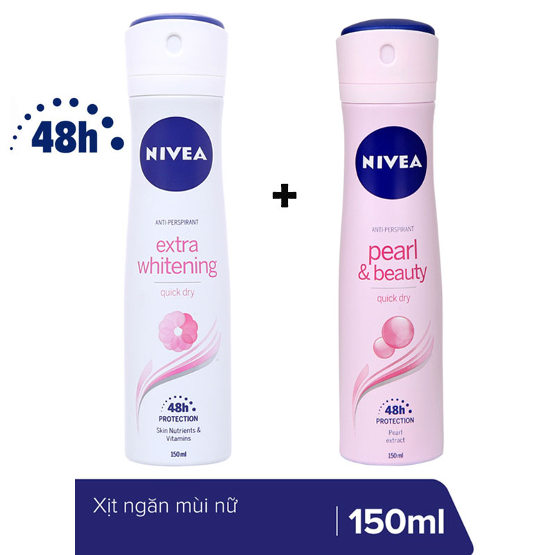 2 CHAI XỊT KHỬ MÙI NIVEA NỮ - 150ML/CHAI - THÁI LAN