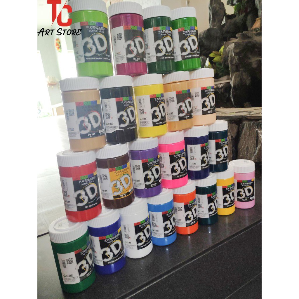 Bảng màu 1 màu acrylic 3d - 5d 300ml