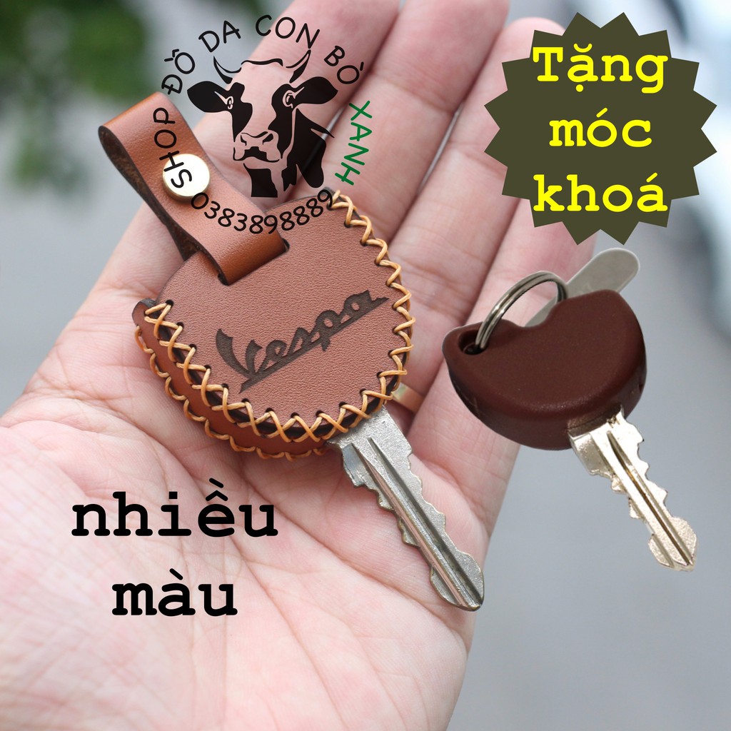 Bao Da Chìa Khóa Vespa, Piaggio handmade da thật