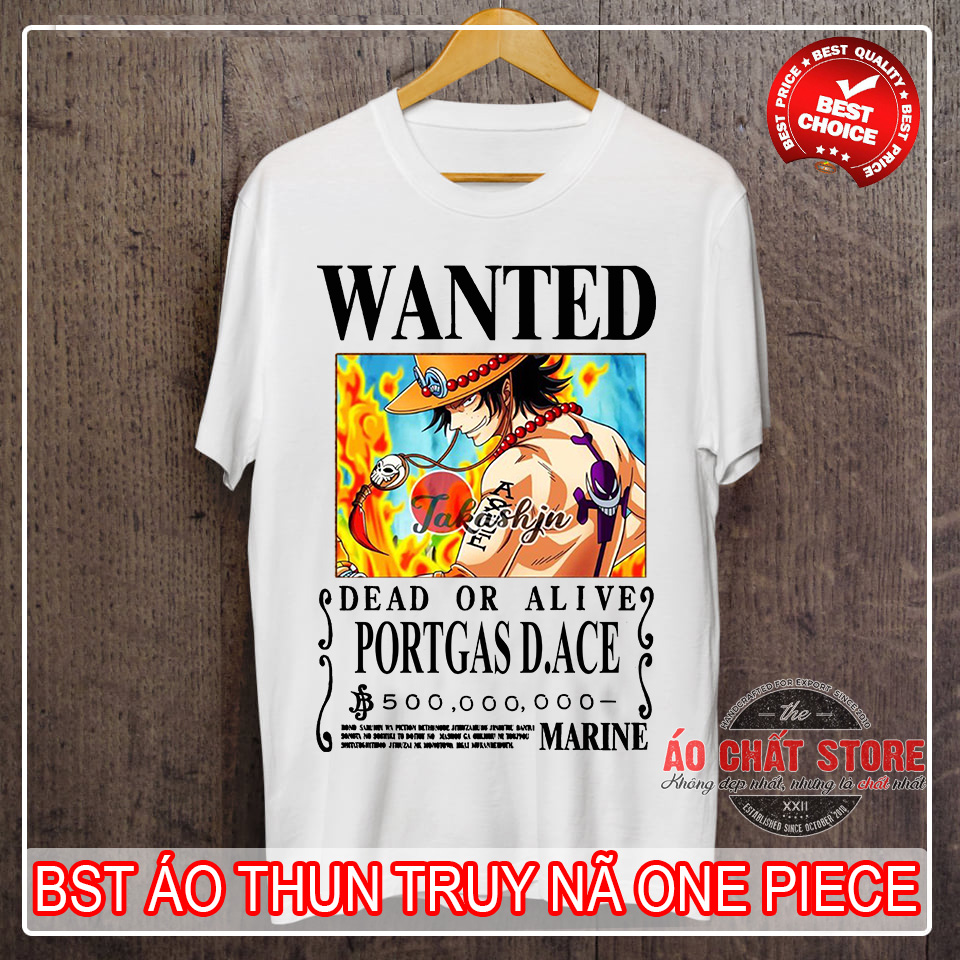 [HCM]??SIÊU RẺ?? 4 MẪU ÁO THUN ONE PIECE TRUY NÃ ACE | LUFFY | LAW | ZORO CỰC ĐẸP OP69