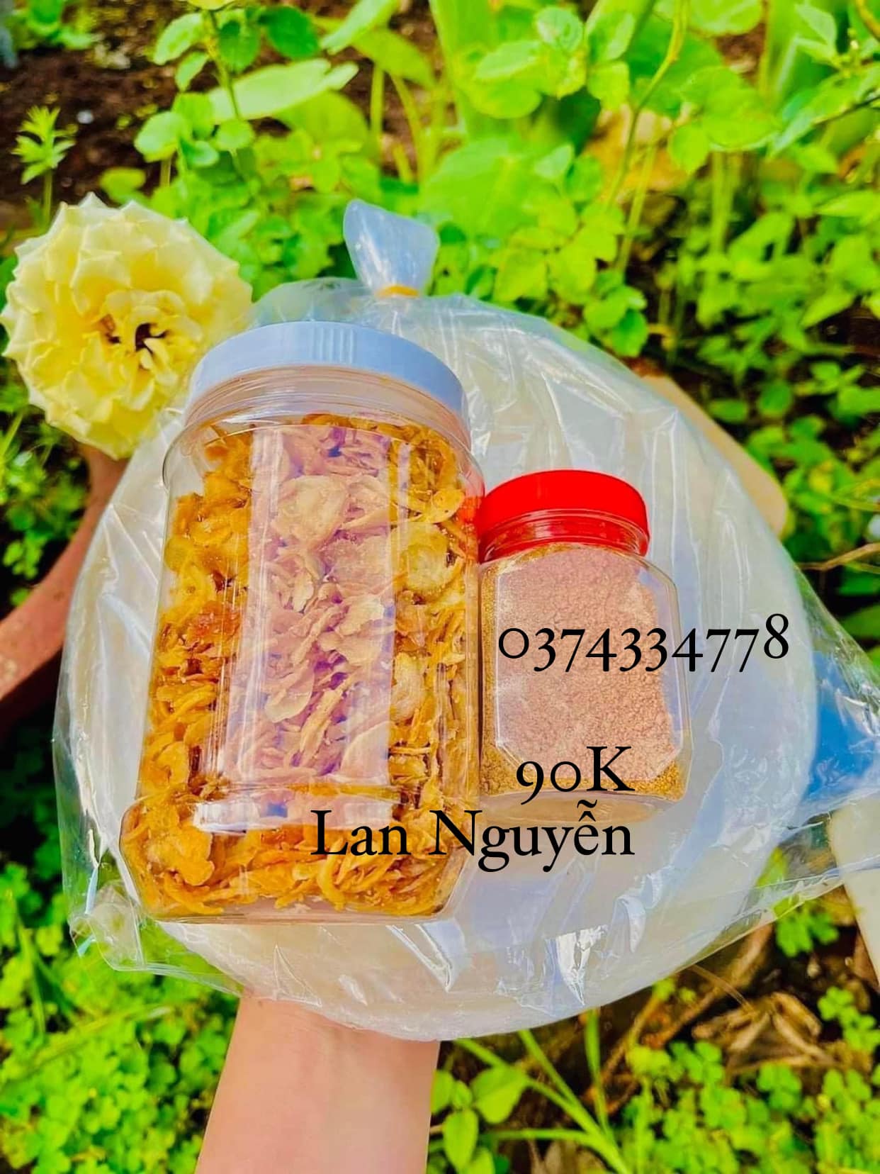 Combo 500gram bánh tráng phơi sương + muối nhuyễn + hủ hành phi lớn