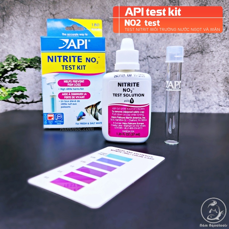 Api - nitrite test kit | bộ test nitrit no2 cho hồ cá nước mặn và nước ngọt