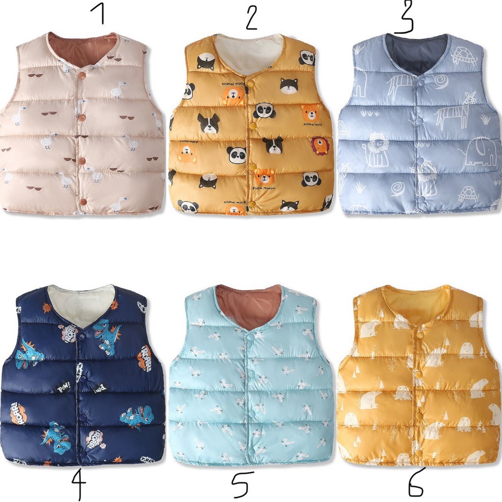 (Hàng đẹp video) Áo gile phao cho bé siêu nhẹ giữ ấm cực xinh hàng QC cao cấp chất đẹp 6M đến 8 tuổi