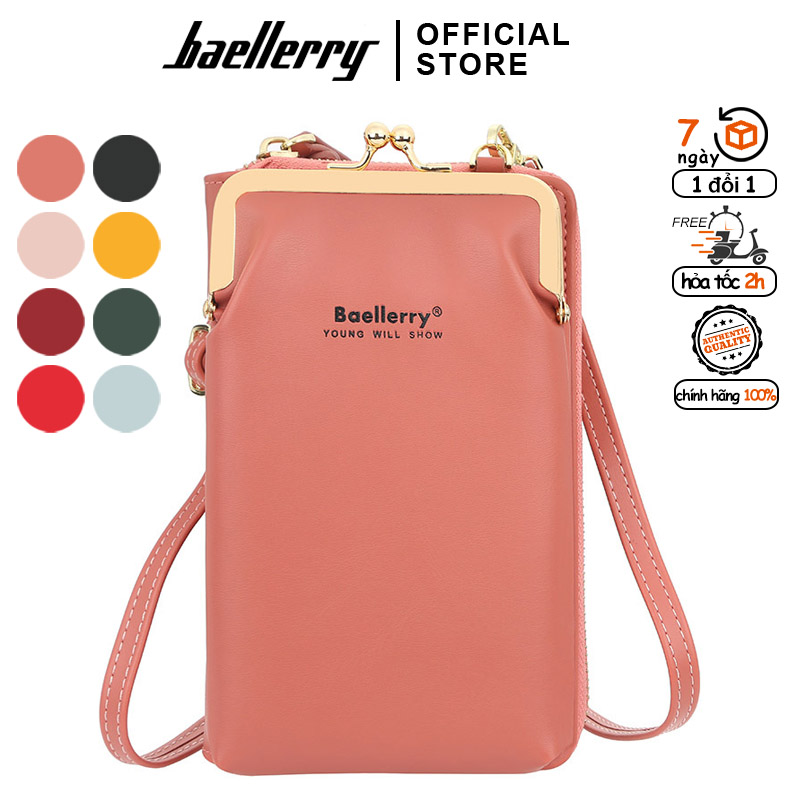 Túi Ví Đeo Chéo Dáng Đứng Baellerry Để Vừa Điện Thoại Smartphone, Ngăn Ngoài Tách Rời Được - N8101