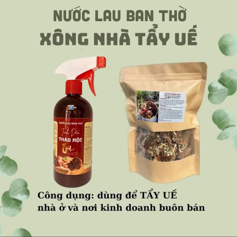 Gói thảo mộc xông nhà tẩy uế phong thủy xả phong long, trừ tà khí/ chu sa, lau bàn thờ bao sái