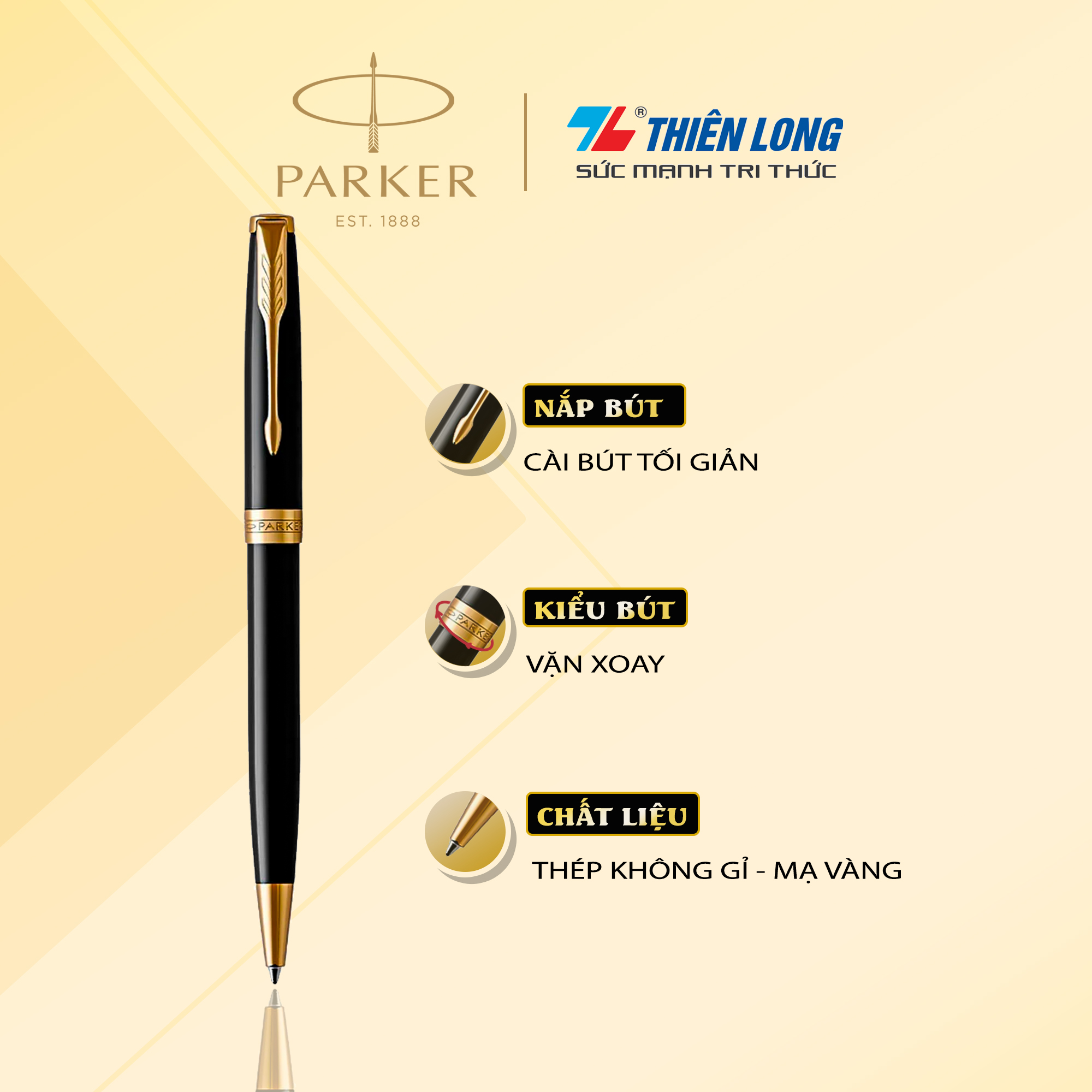 Bút bi cao cấp parker sonnet đ-black gt tb-1950784