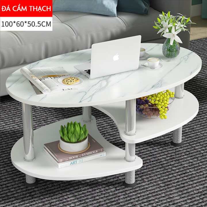 Bàn trà, bàn sofa 2 tầng mặt gỗ sang trọng