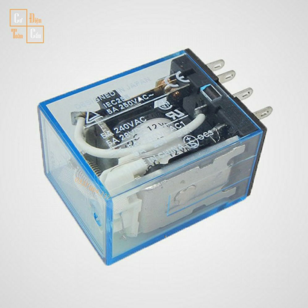 Rơle trung gian 12v 14chân và đế