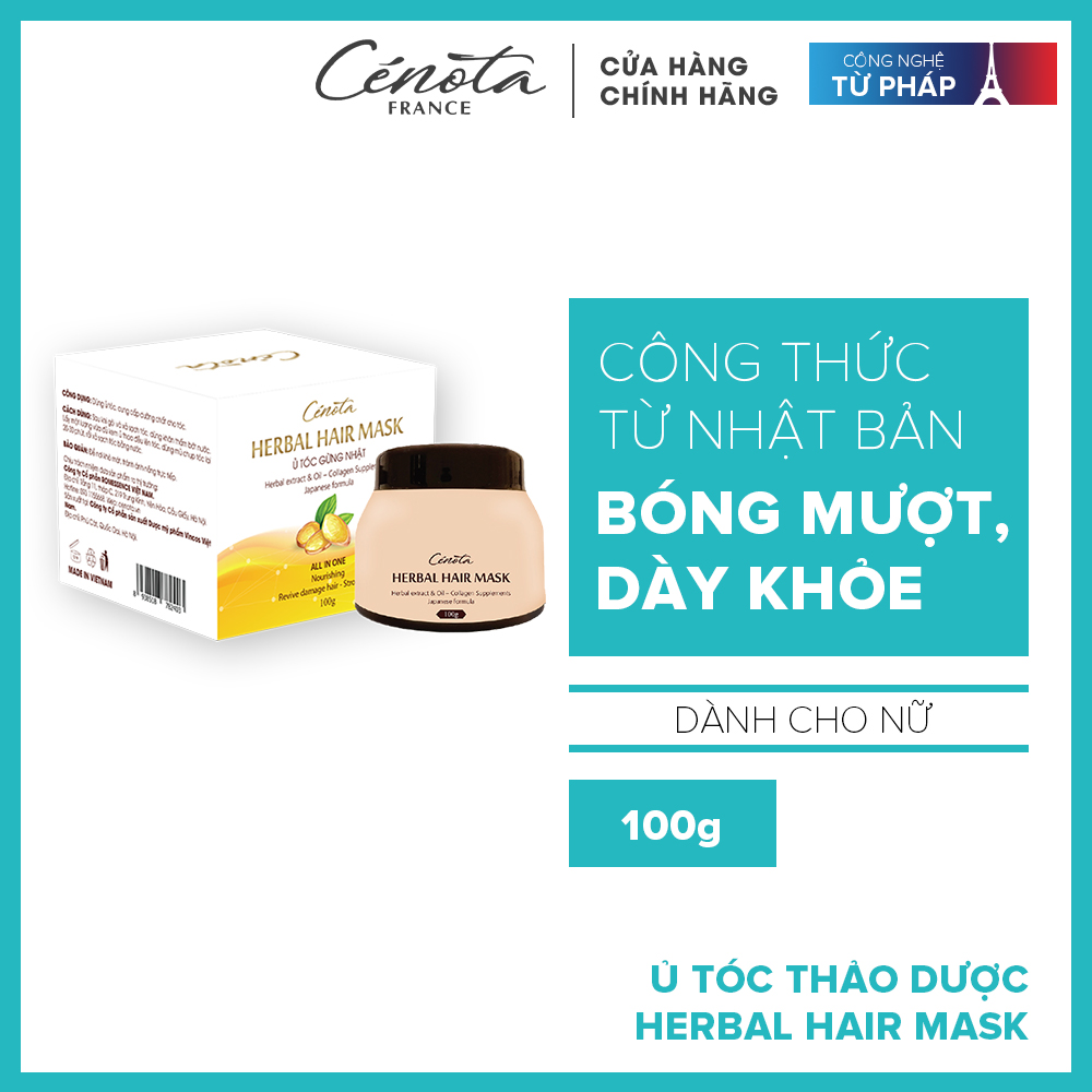Ủ tóc thảo dược gừng giúp tóc chắc khỏe, mềm mượt Herbal Hair Mask 100g