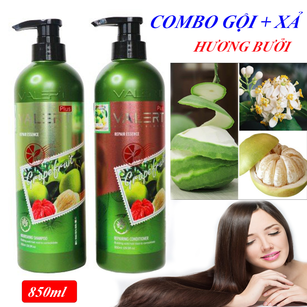 Cặp Gội Xả Bưởi Grapefruit Plus 850ml, Dầu Gội Đầu, Dầu Xả Tinh Chất Bưởi. Ngăn Ngừa Rụng Tóc và Nấm Ngứa Da Đầu, Kích Thích Mọc Tóc, Phục Hồi Tóc Hư Tổn. BẢO HÀNH TOÀN QUỐC - MUA NGAY!!!