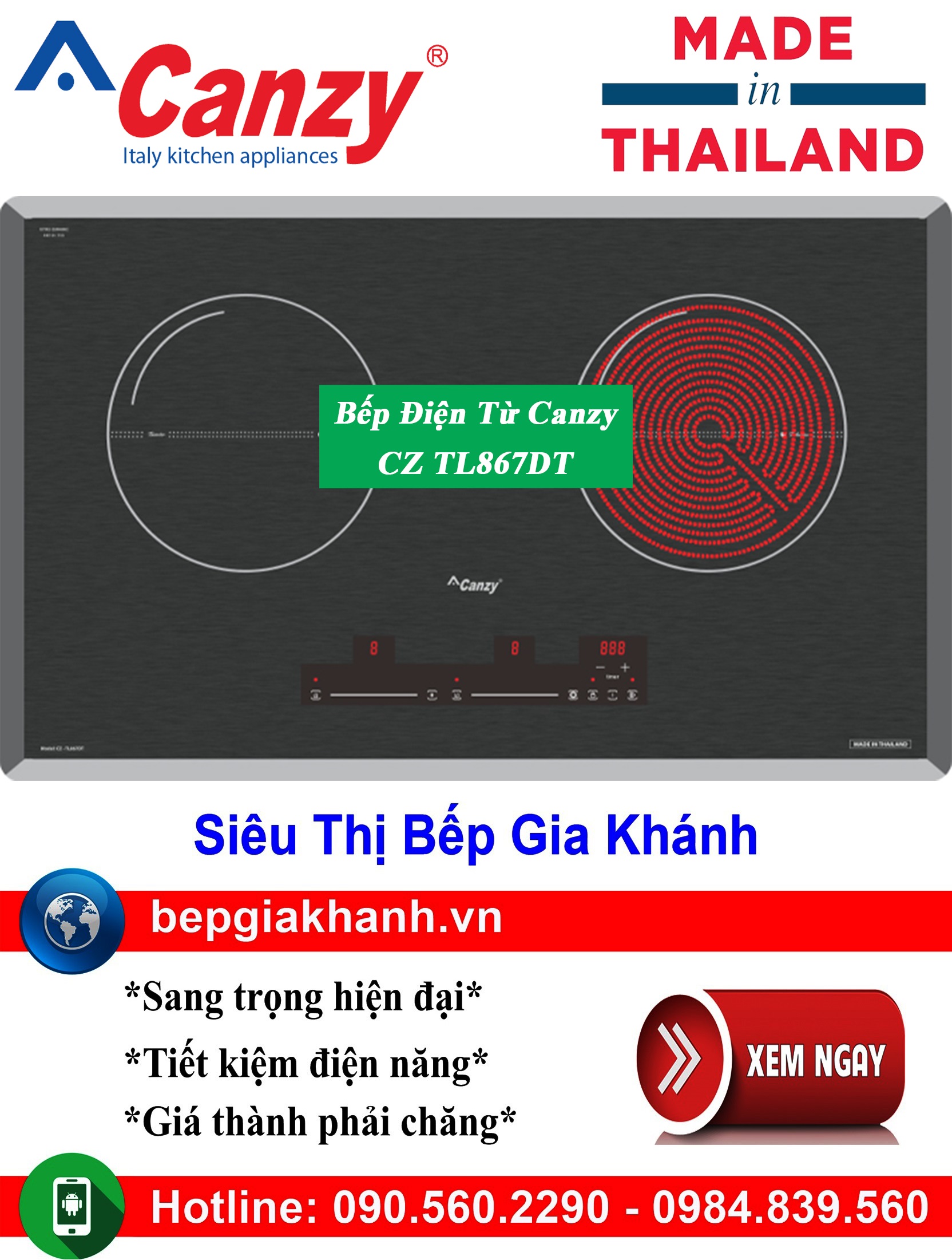 [HCM]Bếp điện từ Canzy CZ TL867DT nhập khẩu Thái Lan bếp điện từ bếp điện từ sunhouse bếp điện từ đôi bếp điện từ nội địa nhật bếp điện từ giá rẻ bep dien tu bep dien tu gia re