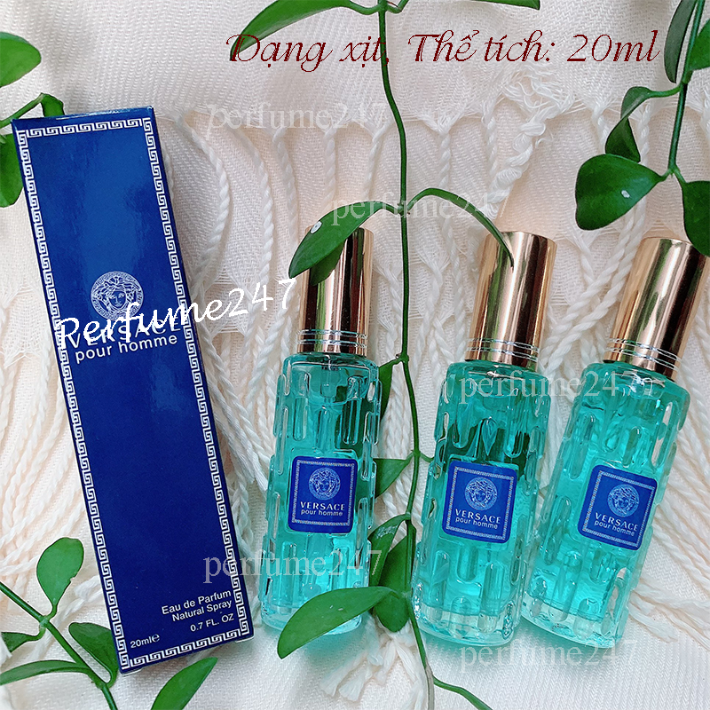 Combo 3 chai nước hoa nam vesace pour home 20ml
