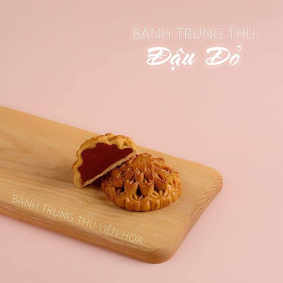 Bánh trung thu chay Liên Hoa 130g nhân đậu đỏ