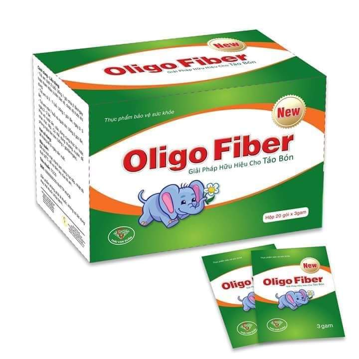 Bổ sung chất xơ, hỗ trợ nhuận tràng OLIGO FIBER với chiết xuất diếp cá, Inulin, FOS, dạng bột dùng cho cả trẻ em và người lớn- hộp 20 gói