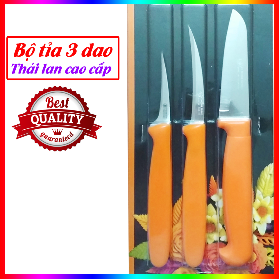 Bộ 3 Dao Tỉa Hoa Quả Rau Củ Thái Lan Penguin Cao Cấp Tiện Dụng