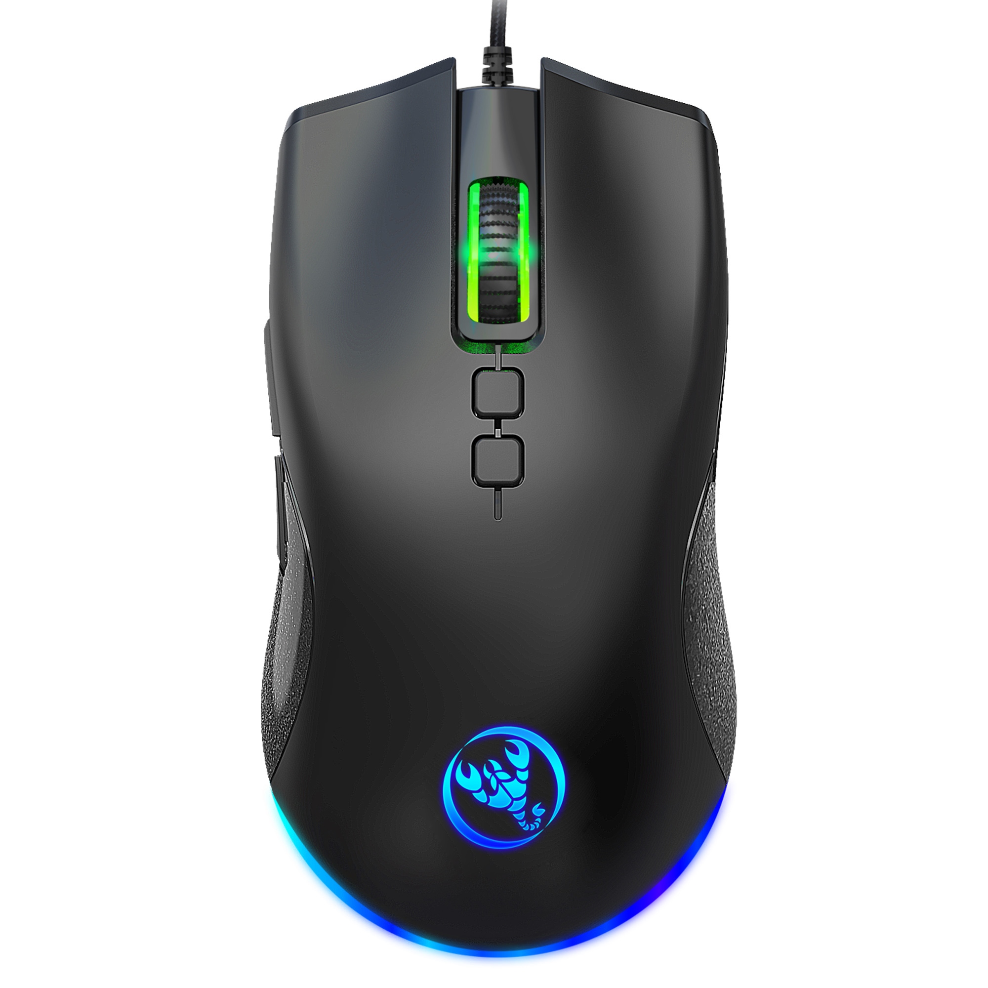Hotx A883 USB Mouse RGB Gamer Programmin Mouses with 4 Adjustable Ergonomic Design for Desktop