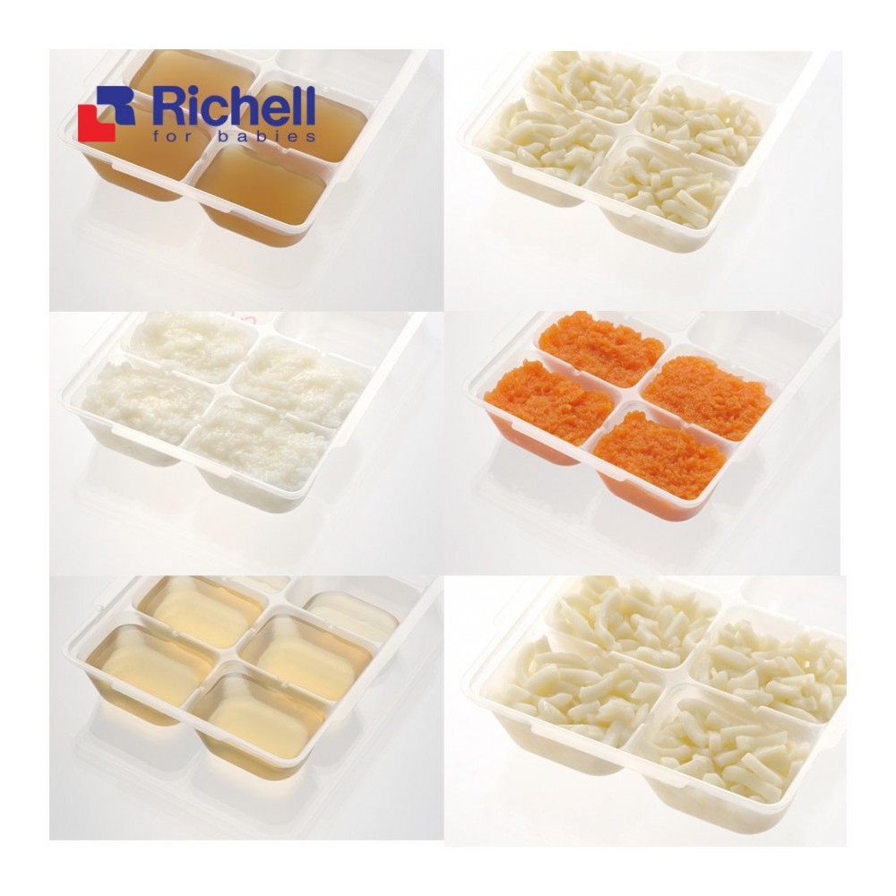 Bộ 2 khay trữ đông richell có nắp 15ml/25ml/50ml rc49070-80-90