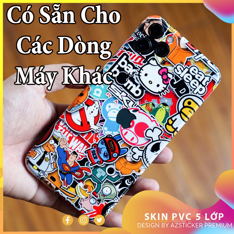 Miếng Dán Skin Điện Thoại In Hình Sticker 2 Cho Iphone Android SamSung Oppo Nokia Xiaomi