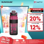 Bình giữ nhiệt Double Boost 750ml Sunhouse KS-TU750BR/KS-TU750BY - Inox 316 cao cấp - Giữ nhiệt 8-10h  - Vòi uống tiện lợi