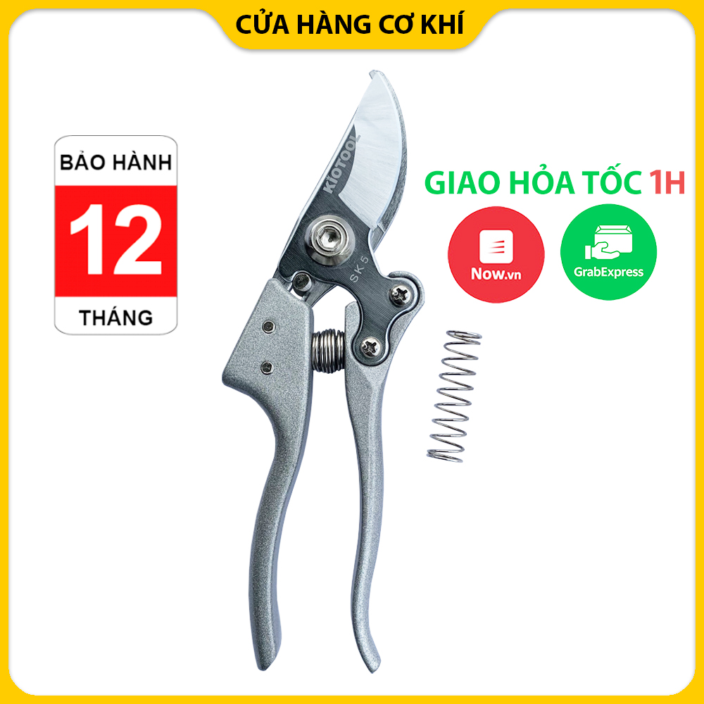 Kéo cắt cành cây, kéo tỉa cây cảnh cây ăn quả Kiotool thép Sk5 siêu Sắc tặng kèm lò xo thay thế kéo cắt cành chuyên dụng cho cây ăn quả cây công nghiệp lâu năm