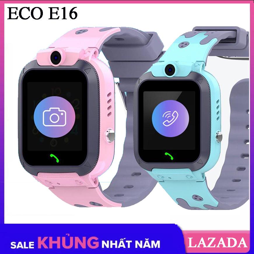 Đồng hồ định vị trẻ em GPS ECO E16 Chống nước IP67, có Camera chụp ảnh từ xa, đồng hồ thông minh trẻ em chống nước bảo hành 1 đổi 1