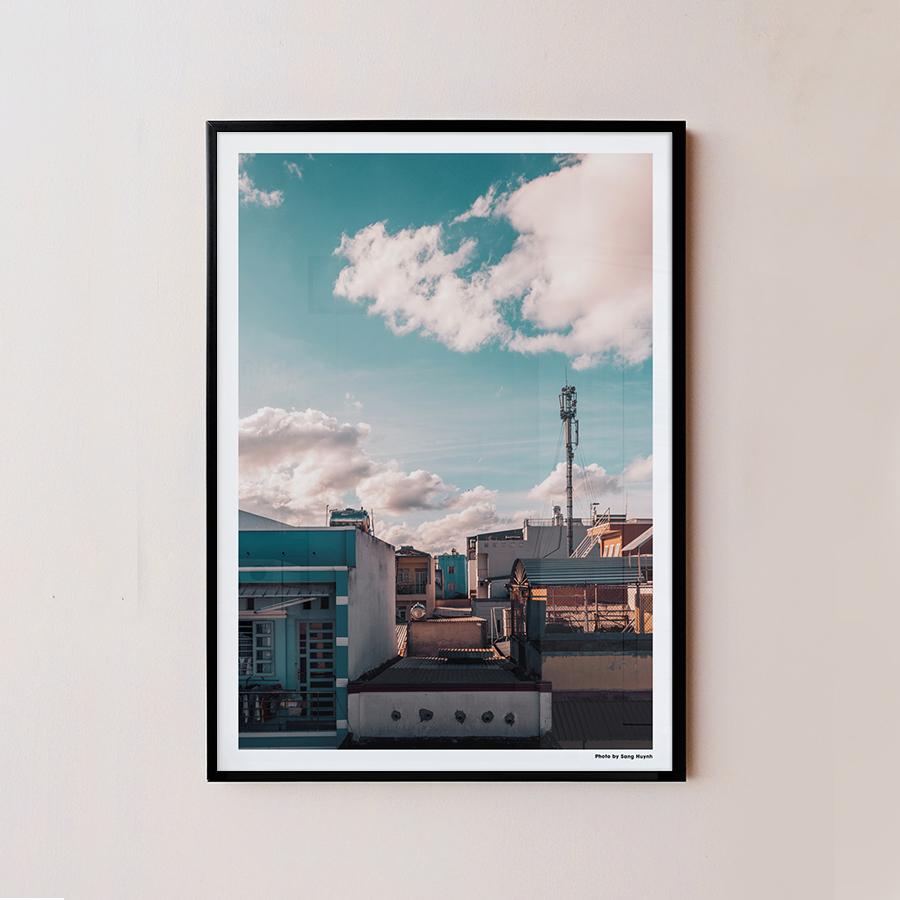 Khung ảnh gỗ treo tường Saigon Landscape Frame - Kích thước A3 (30x42cm) - Màu Đen