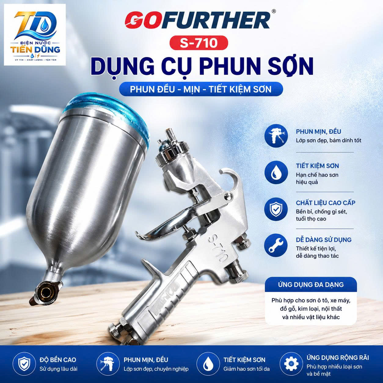 DỤNG CỤ PHUN SƠN GOFURTHER S-710