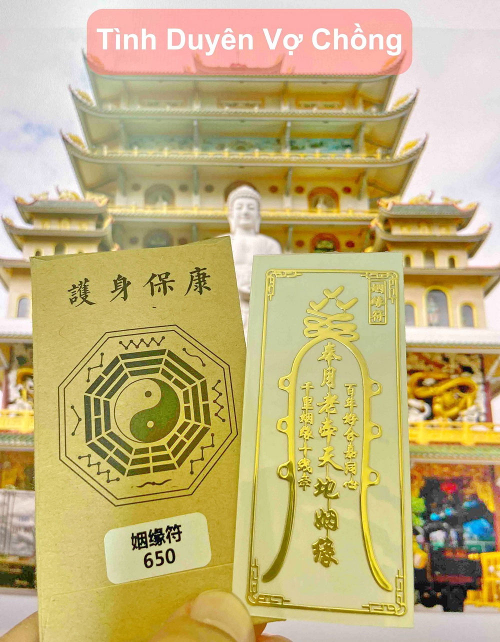 Linh phù TÌNH DUYÊN LỨA ĐÔI, linh phù gắn kết tình duyên bền chặt, khắng khít, miếng dán điện thoại đẹp
