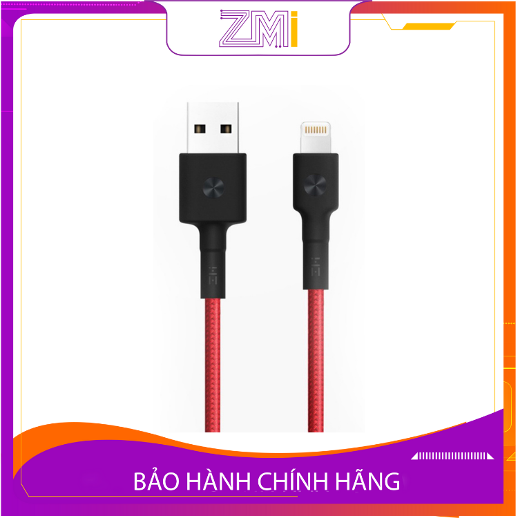 Cáp sạc nhanh zmi al803 lightning, dây dù 1m