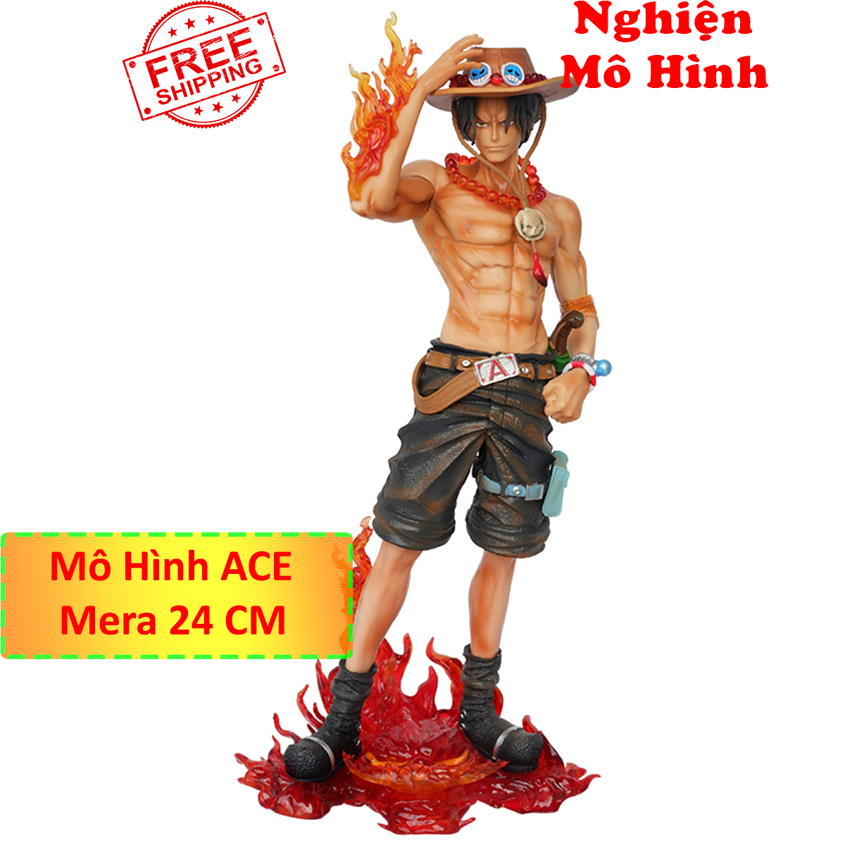 Mô hình ACE mera nomi đế lửa hàng cao cấp cao 24cm - Nghiện mô hình One Piece