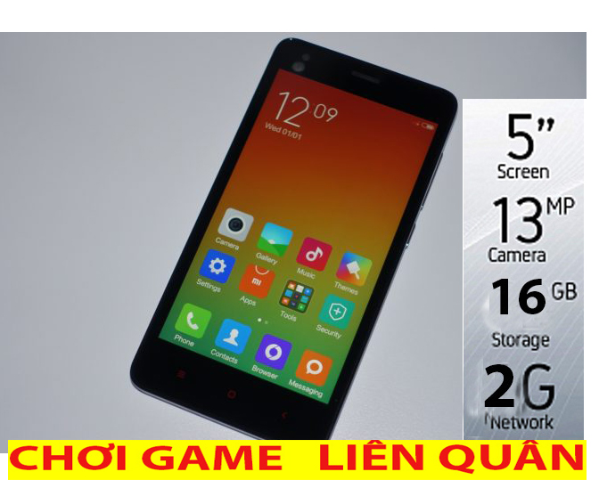Điện thoại độc 2 sim lạ cảm ứng xiaomi not 2 16GB ROM - 2GB RAM chơi liên quân mạnh