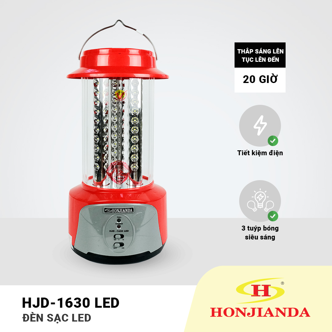 Đèn sạc tích điện LED chiếu sáng khi cúp điện Honjianda HJD-1630 1620 LED