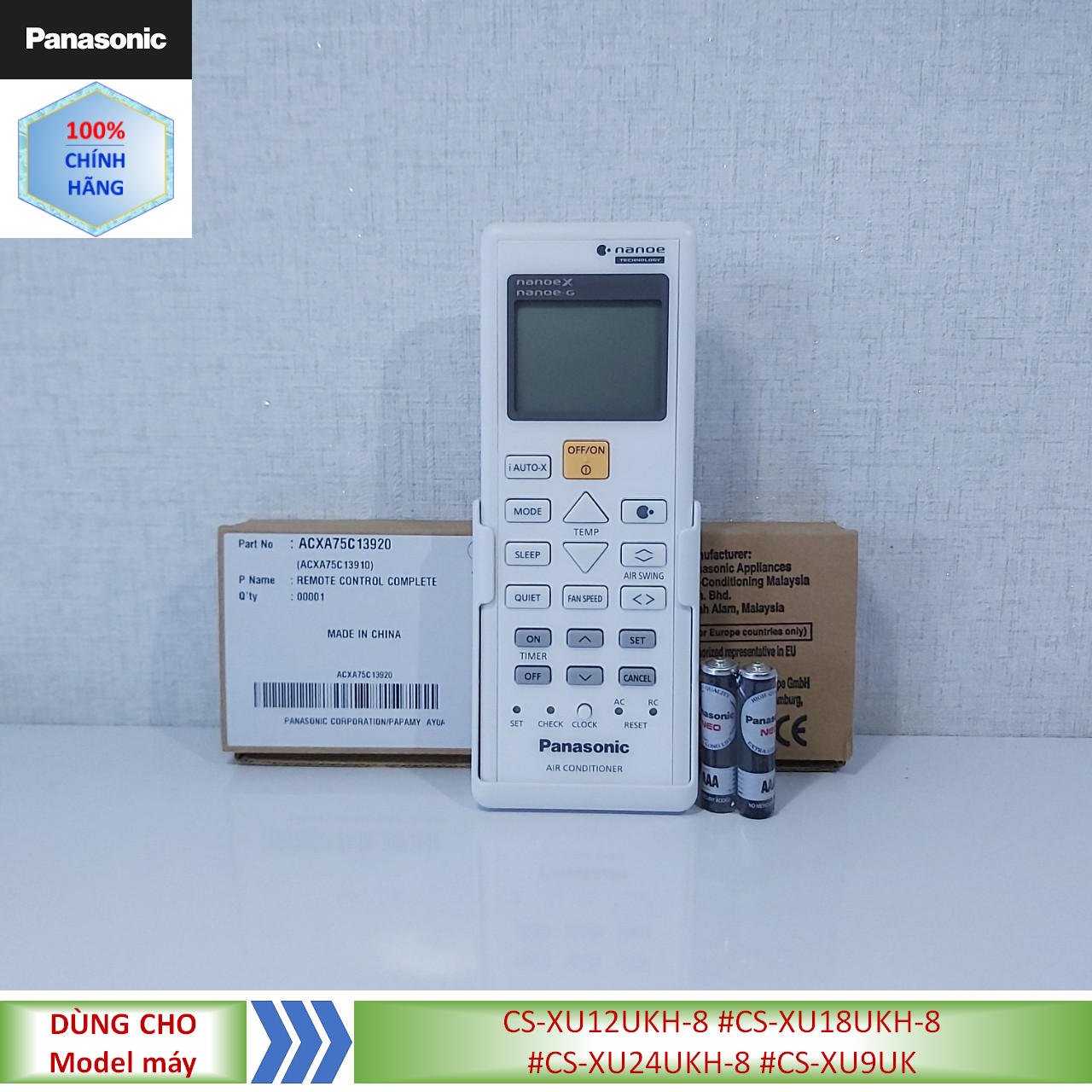 Phụ kiện remote điều hòa panasonic model cs-xu12ukh-8 #cs-xu18ukh-8 #cs-xu24ukh-8 #cs-xu9ukh-8