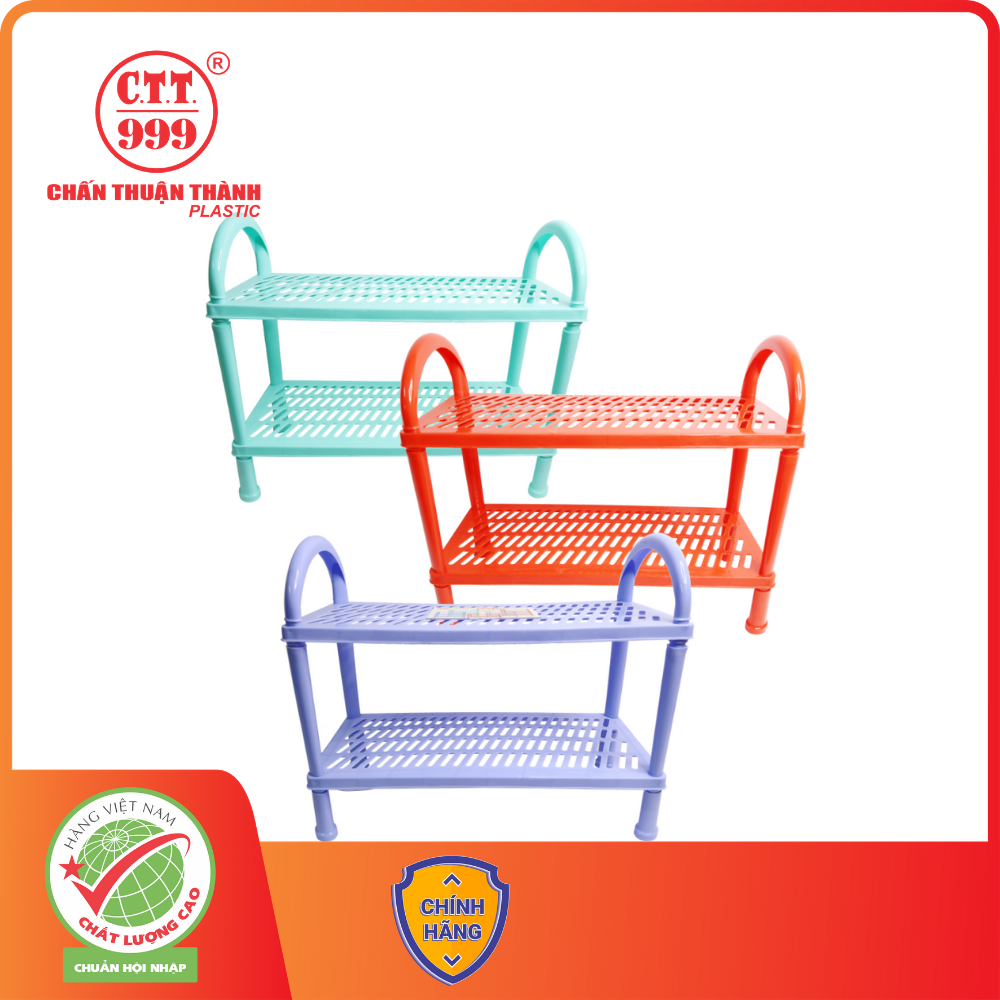 Kệ để giày dép mini 2 tầng 47 x 20 x 39 cm Chấn Thuận Thành đa năng, nhỏ gọn, có thể tháo rời (KDT2T20) nhiều màu