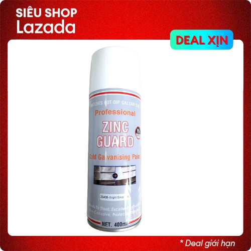 CHAI XỊT SƠN MẠ KẼM LẠNH ZINC GUARD ZG400 [400gr] EMONRA AUSTRALIA, THAY  THẾ MẠ KẼM NHÚNG NÓNG [ZINCGUARD Galvilite Galvanizing Repair Compound]