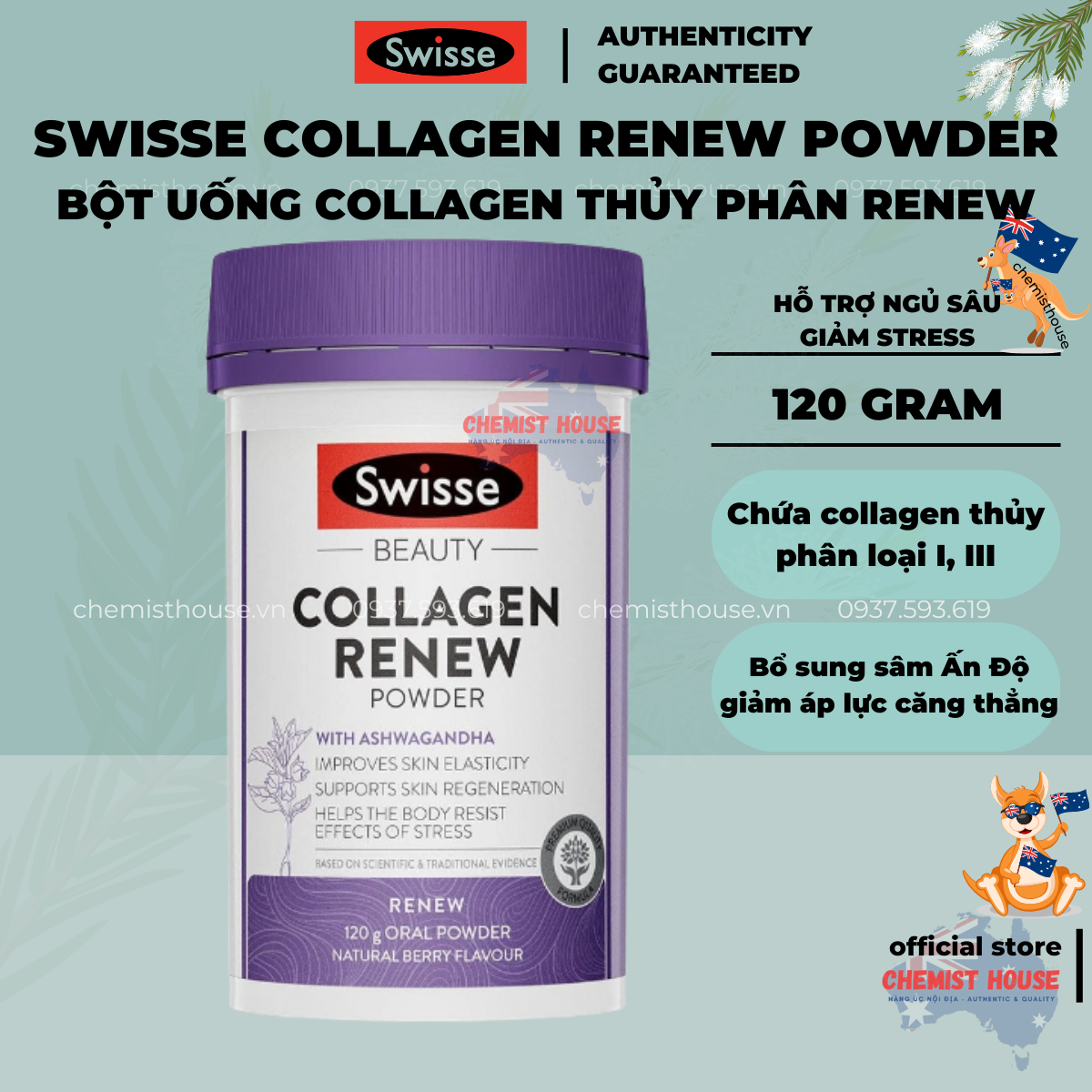 Swisse Beauty High Strength Marine Collagen Viên uống Marine Collagen Thủy Phân từ vảy cá biển 60 Viên