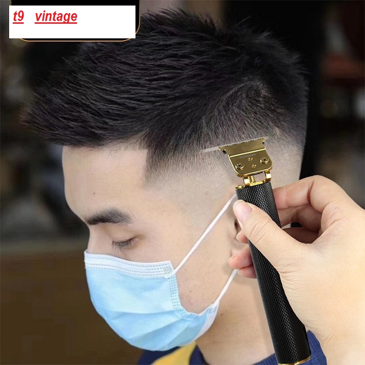 Tăng đơ tạo kiều tóc, Tông Đơ Chấn Viền VINTAGE T9 cao cấp salon và gia đình - công suất mạnh mẽ - có thể cắt tóc, chấn viền, Thời gian sử dụng 400 phút, bảo hành 12 tháng